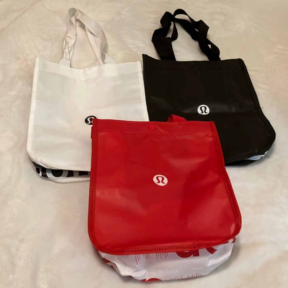 ✨Three Red, White, and Black Lululemon Bags✨